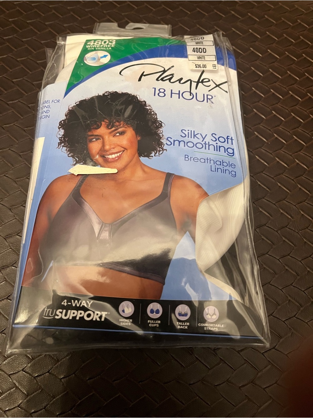 Playtex 18 Hour Silky Soft Smoothing Bra - White 40DD New